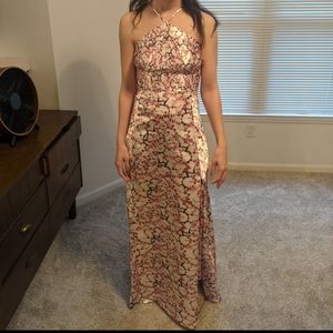 Custom Made Japanese Cherry Blossom Bridesmaid Dress